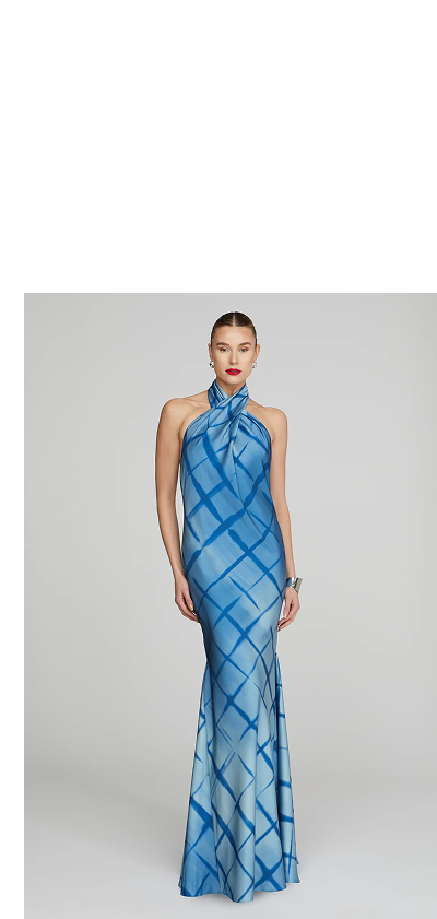 You May Also Like. Corinne Printed Satin Gown