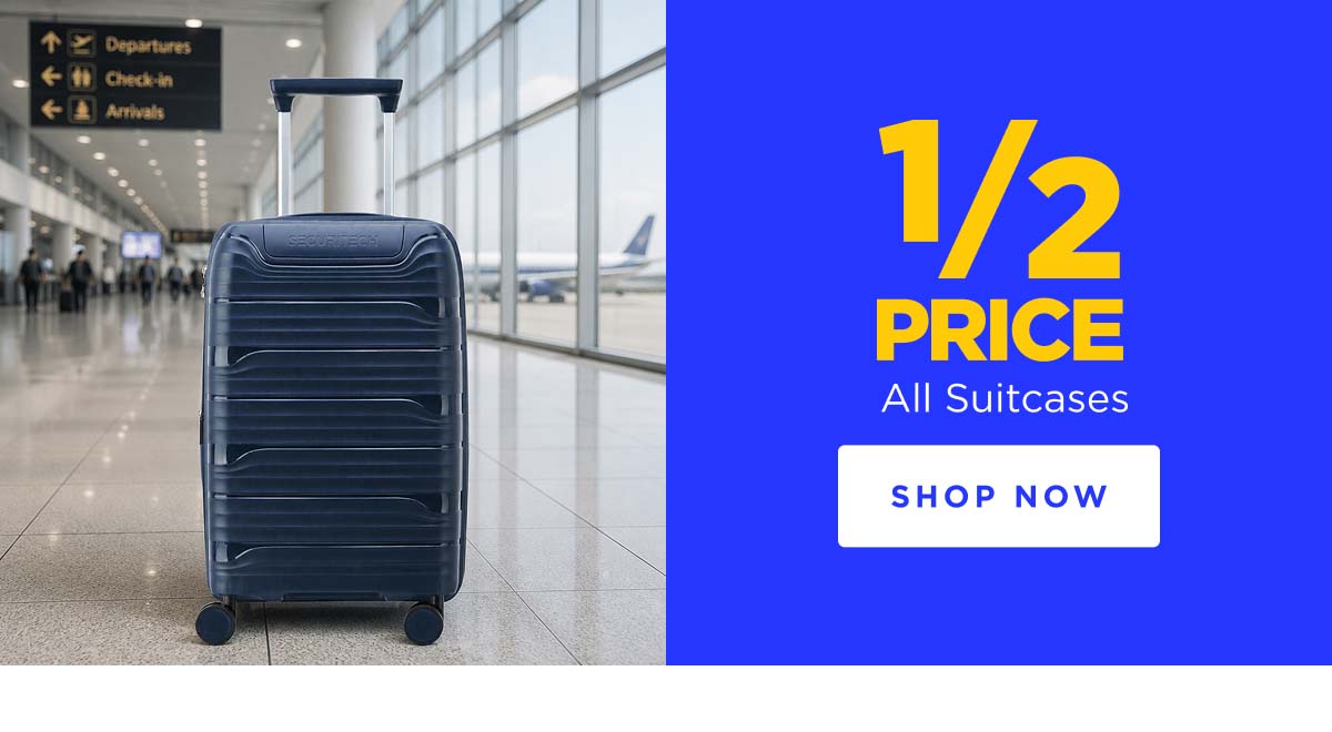 1/2 Price All Suitcases