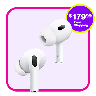 Apple AirPods Pro 2, Wireless Earbuds, Active Noise Cancellation, Hearing Aid Feature