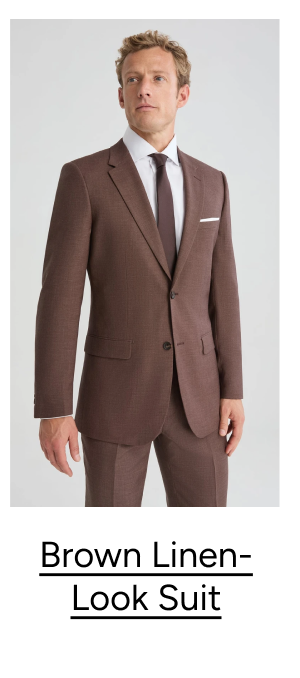 Brown Linen-Look Suit, $248