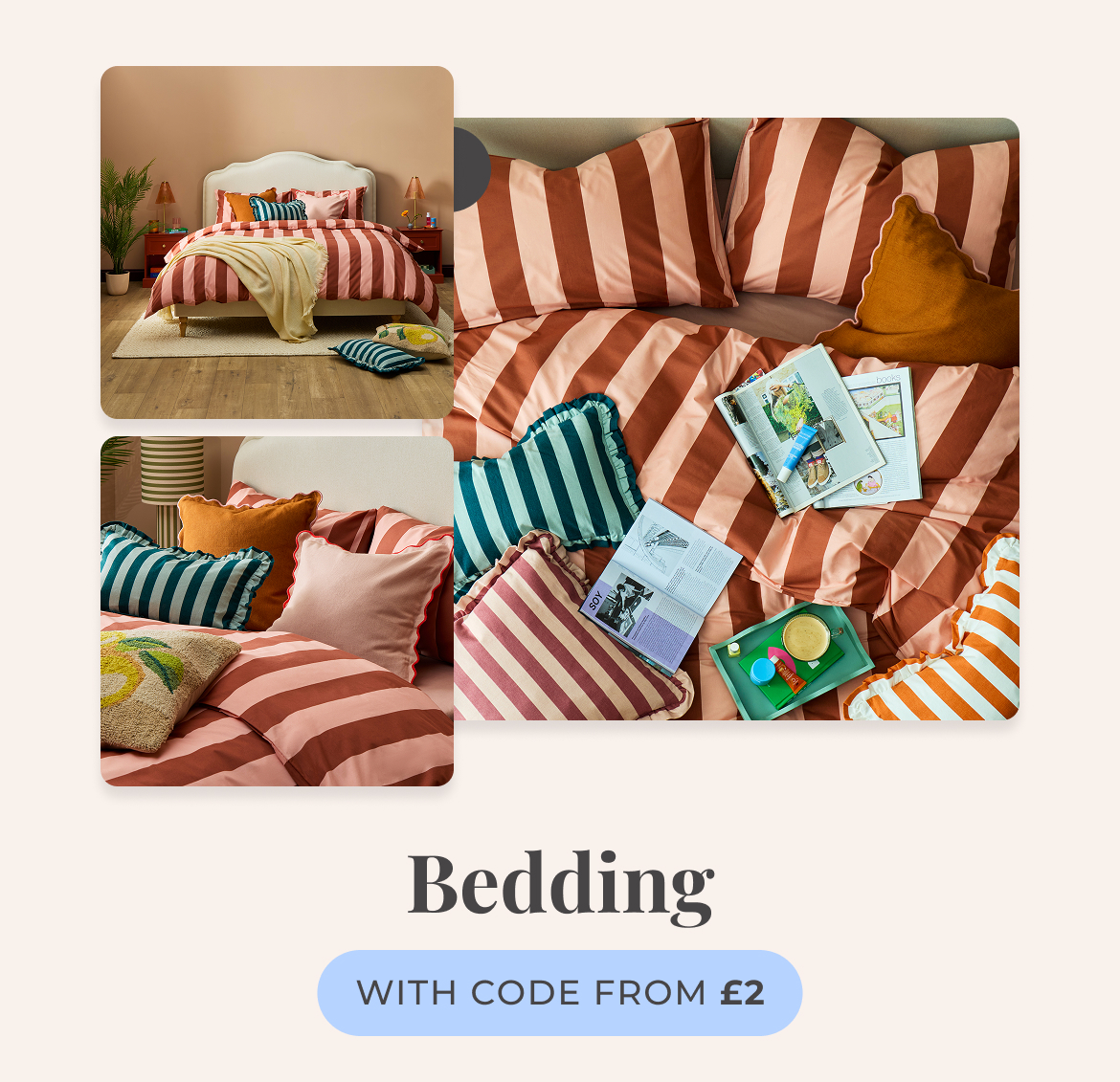 Bedding with code from £2