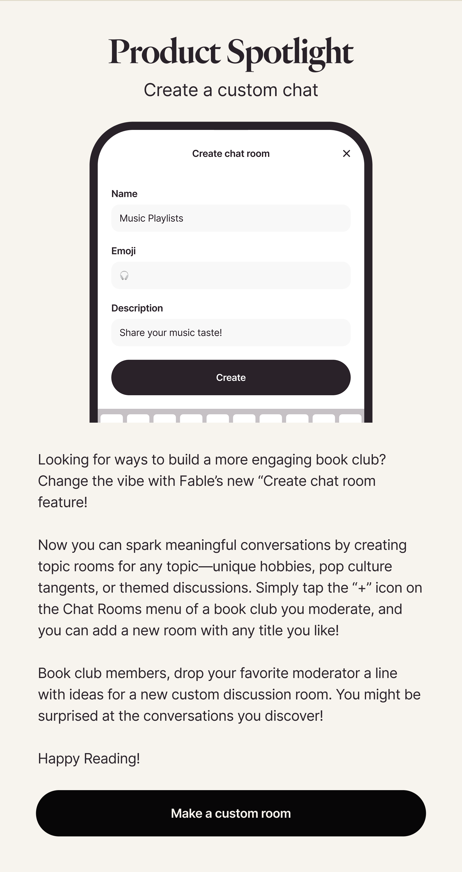 Product Spotlight: Create a custom chat