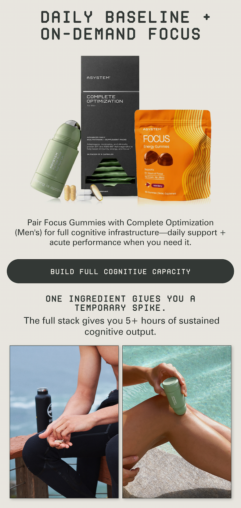 Daily baseline + on-demand focus