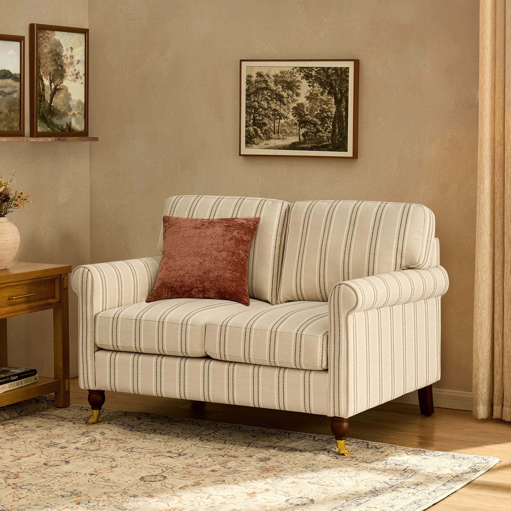 Sicily Compact 2 Seater Sofa - Stripe