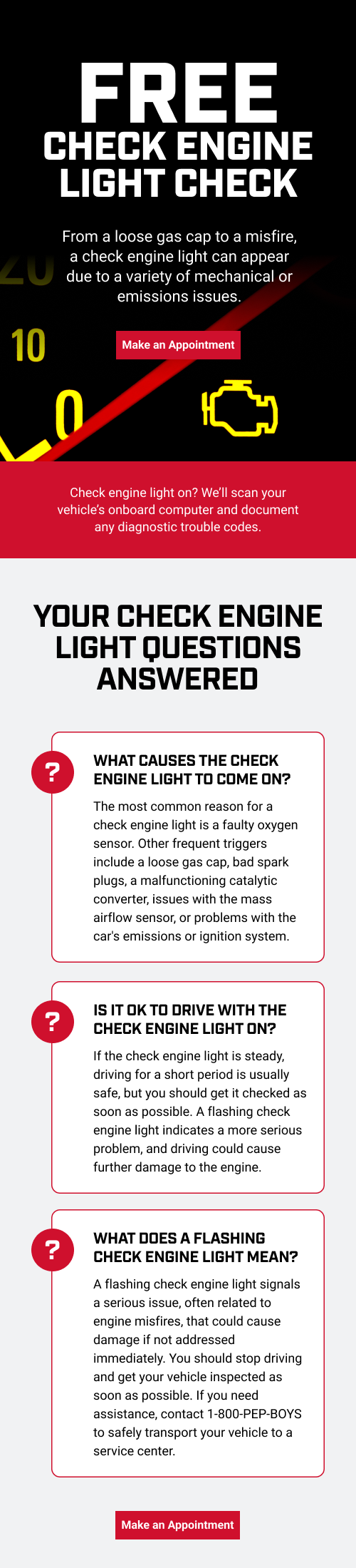 FREE ENGINE LIGHT CHECK