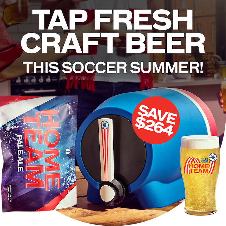TAP FRESH CRAFT BEER THIS SOCCER SUMMER - SAVE $264