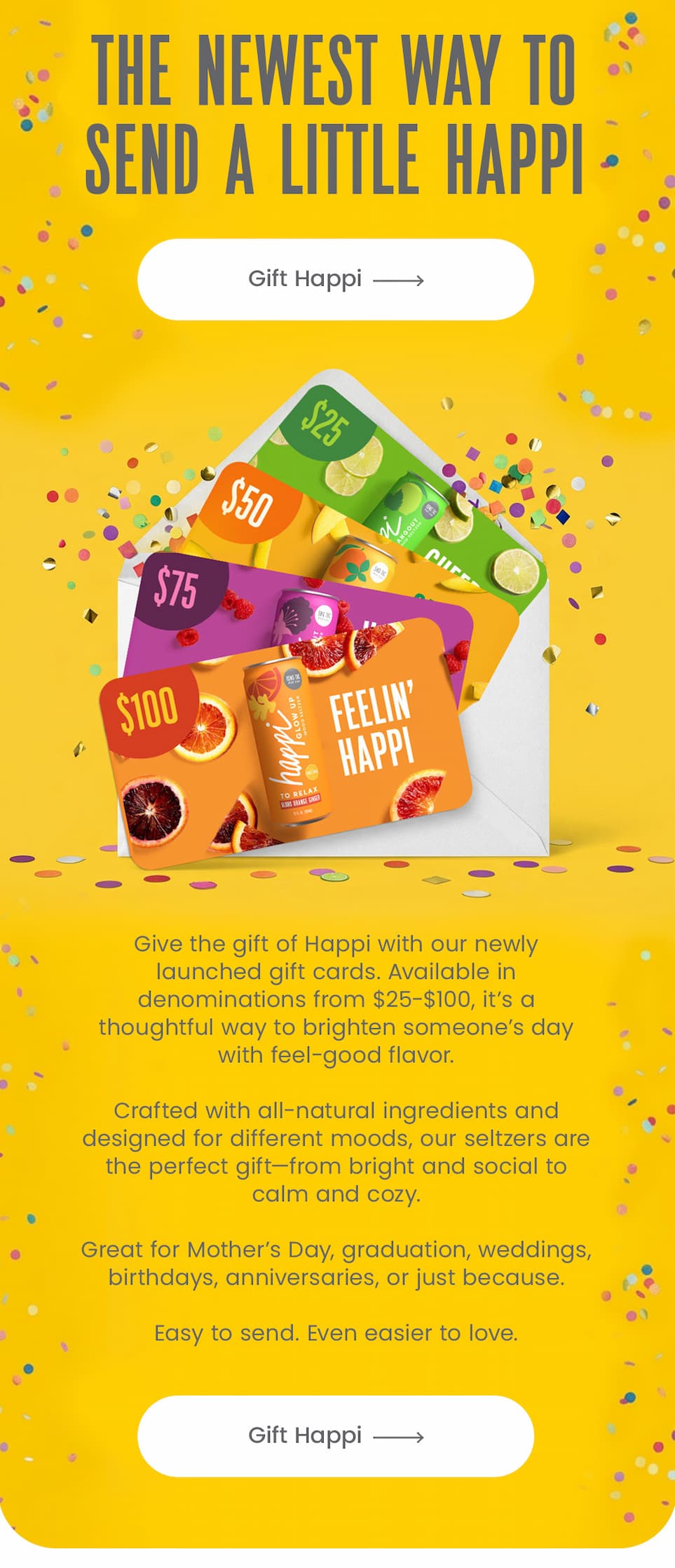 Give the gift of Happi-ness with our newly launched gift cards.