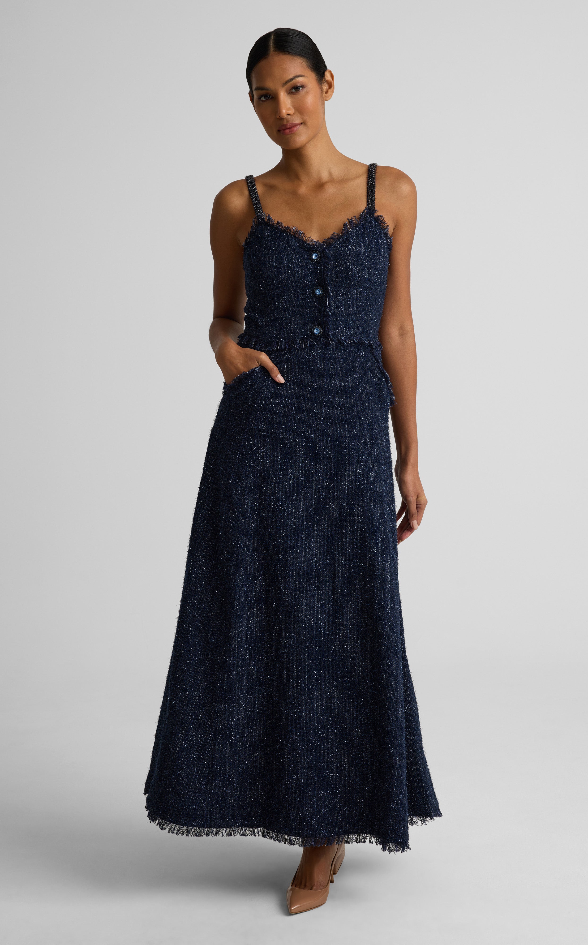 Image of Sarahi Dress In Starlight Tweed