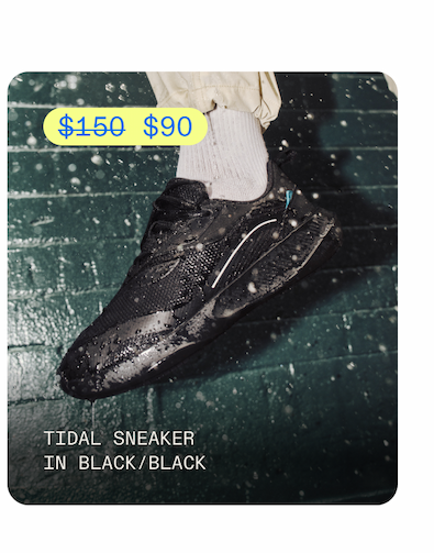 Tidal Sneaker in Black/Black