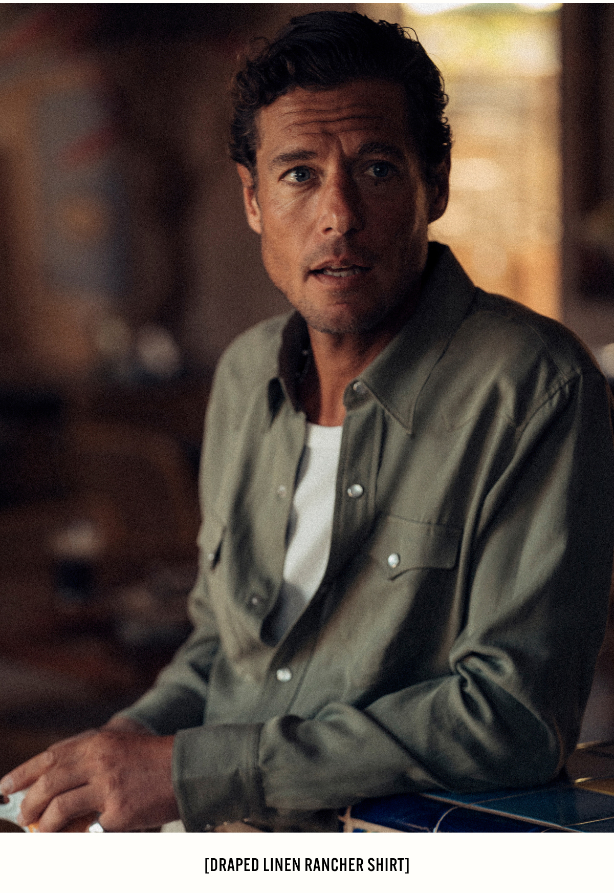 Draped Linen Rancher
