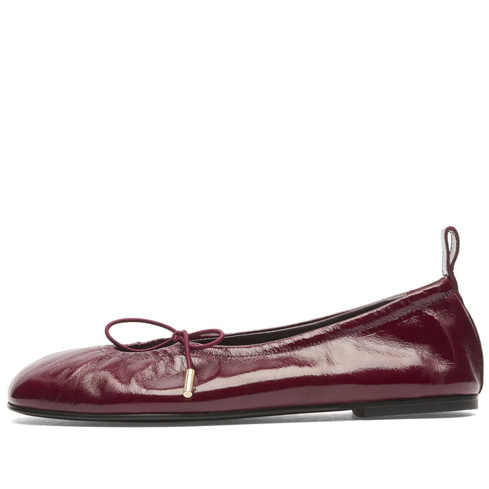 Alohas Rosalind Burgundy Patent Leather Ballet Flats