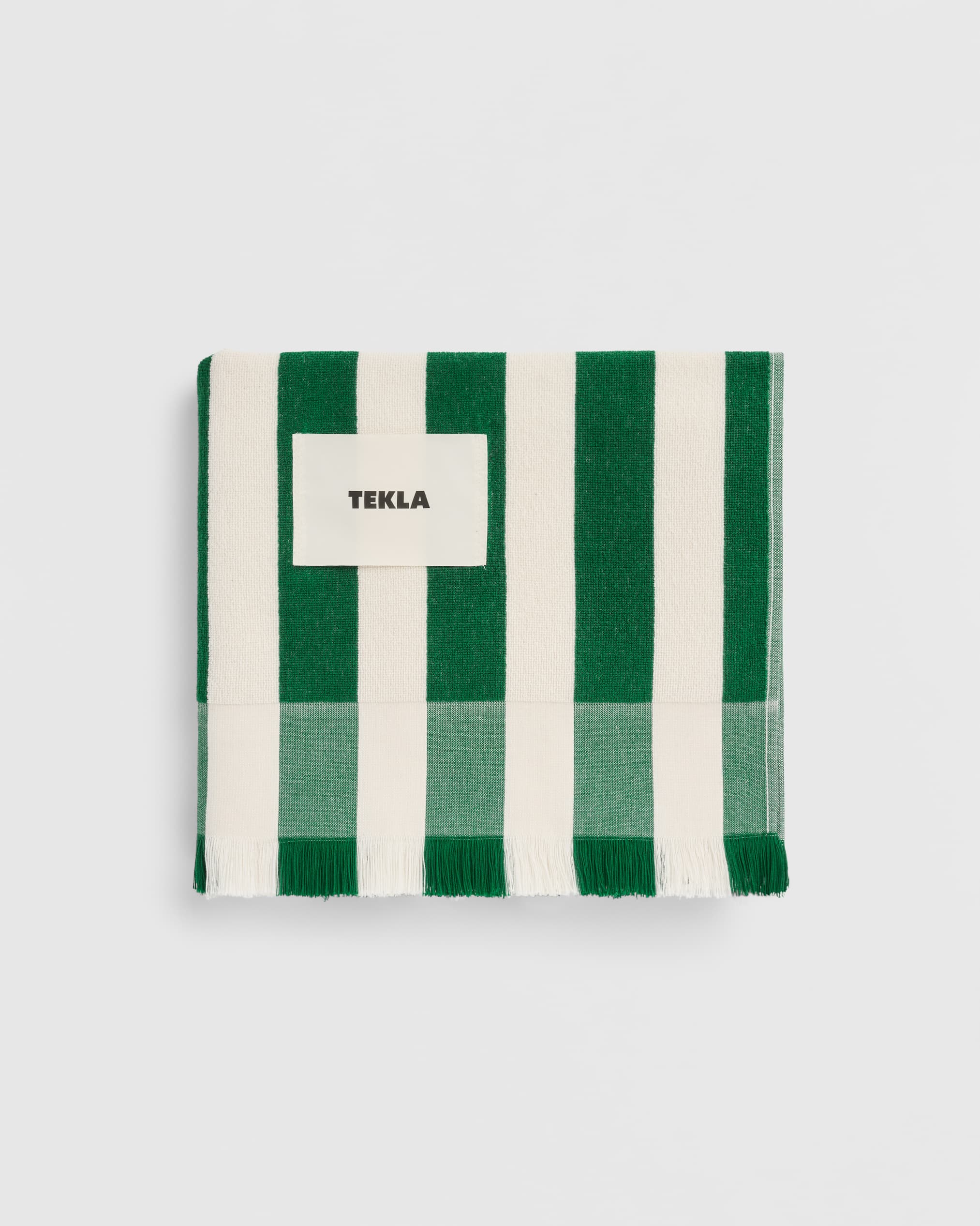 Green Deck Stripes Terry beach towel