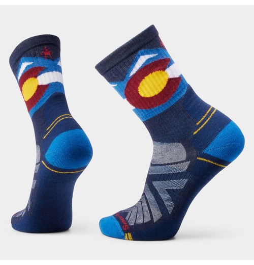 Hike Colorado Crew Socks-Laguna Blue / L