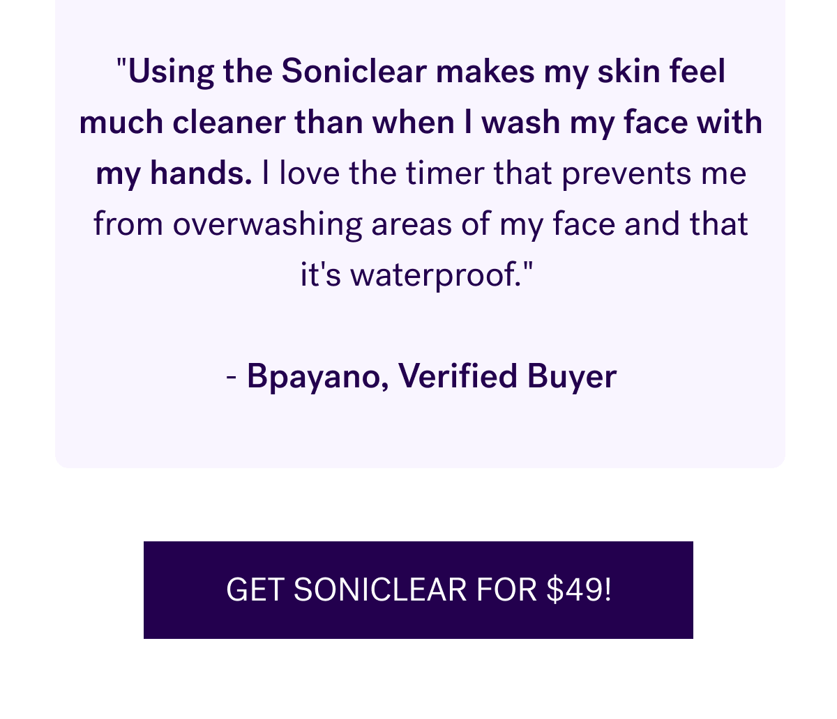Shop Soniclear - $49 Only!