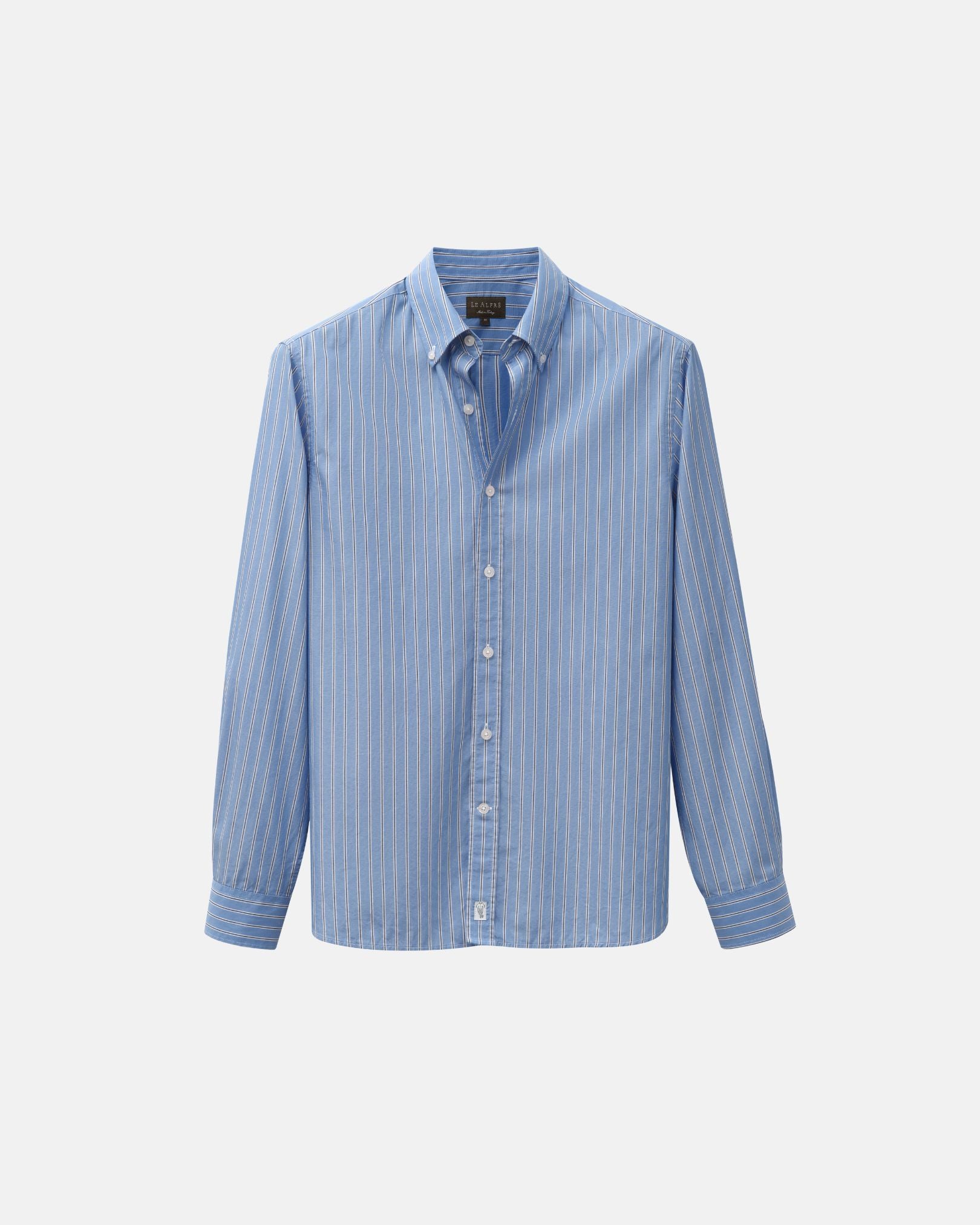 Image of Retro Blue Stripe Poplin Shirt