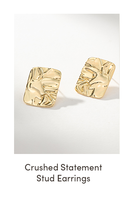Crushed Statement Stud Earrings