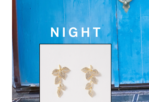 Pavé Leaf Drop Earrings