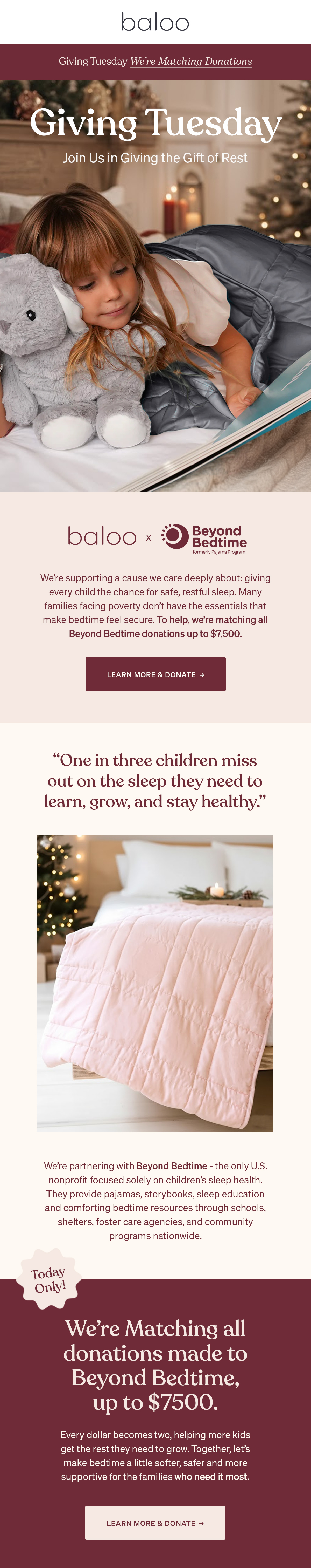 Baloo Living Giving Tuesday