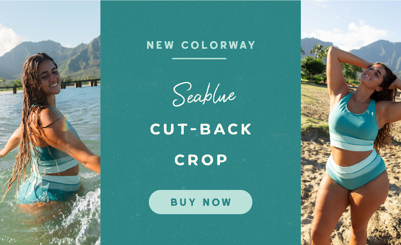 New Colorway | Seablue Cut Back Crop