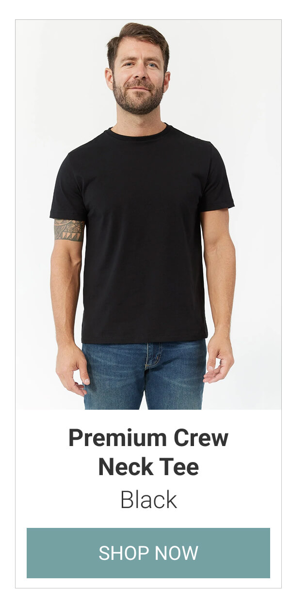 Black Premium Crew Neck Tee