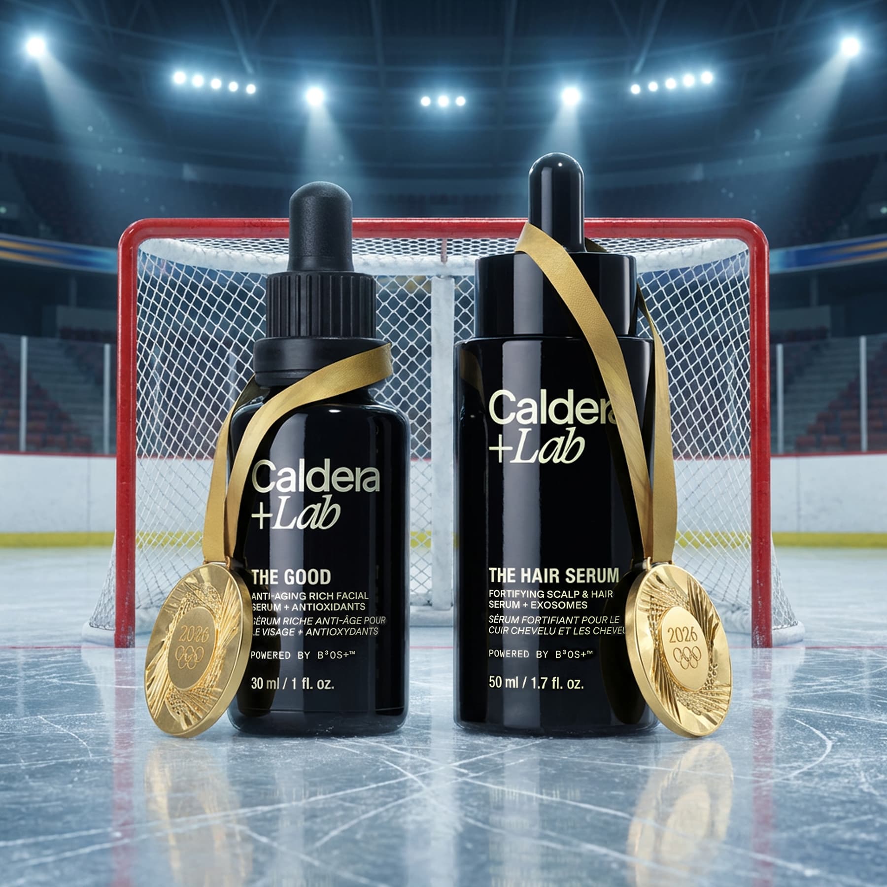 The Good and The Hair Serum pictured with gold medals