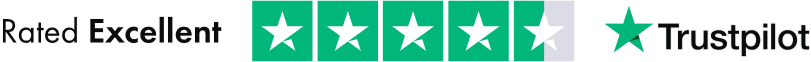 Trustpilot rating that says 'Rated Excellent'
