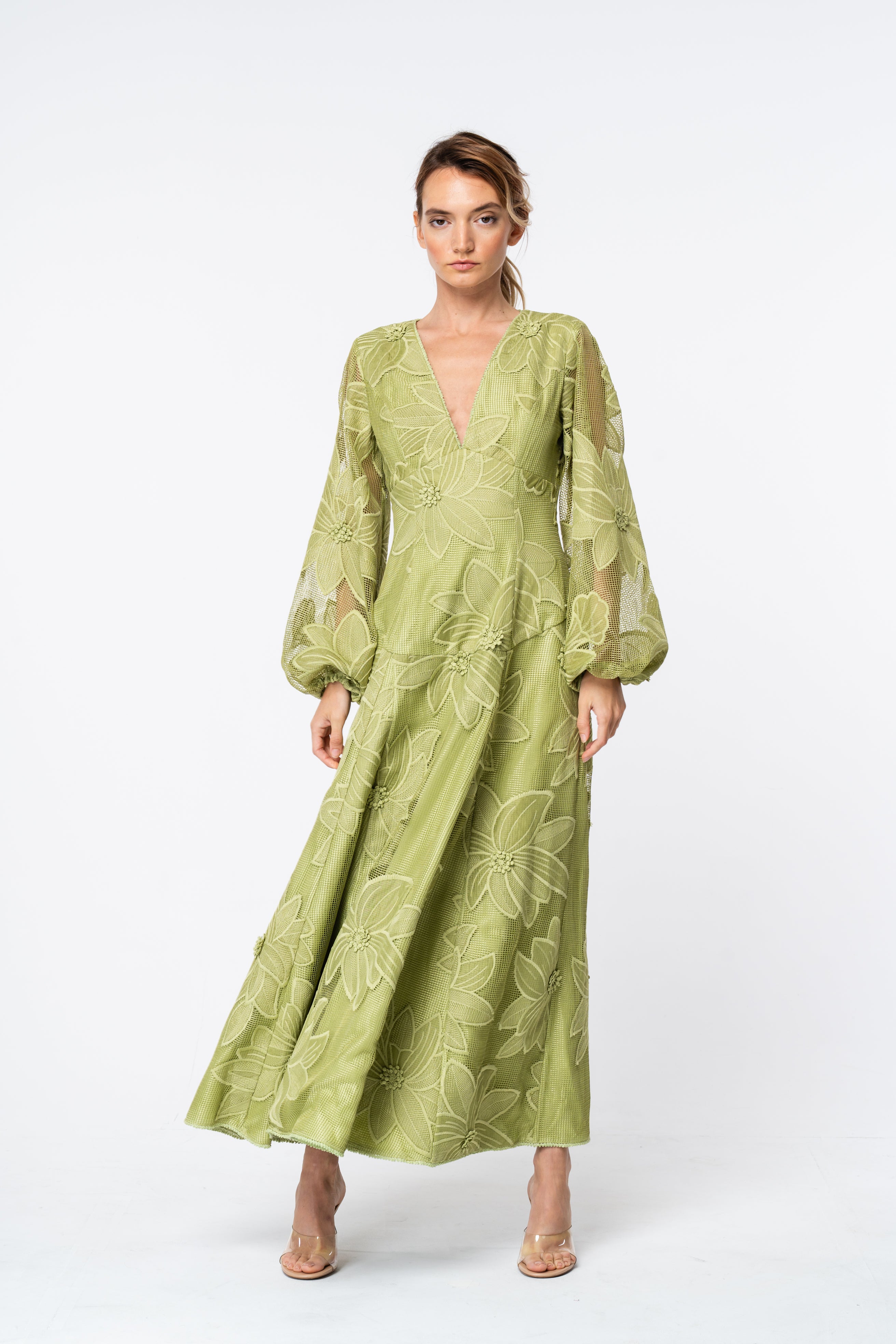 Image of Sarilla Long Sleeve Lace Maxi Dress