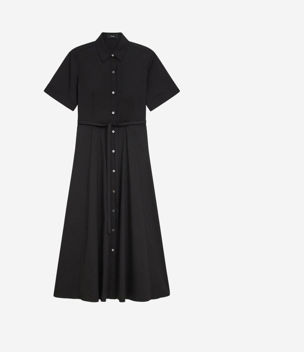Belted Shirt Dress in Good Poplin