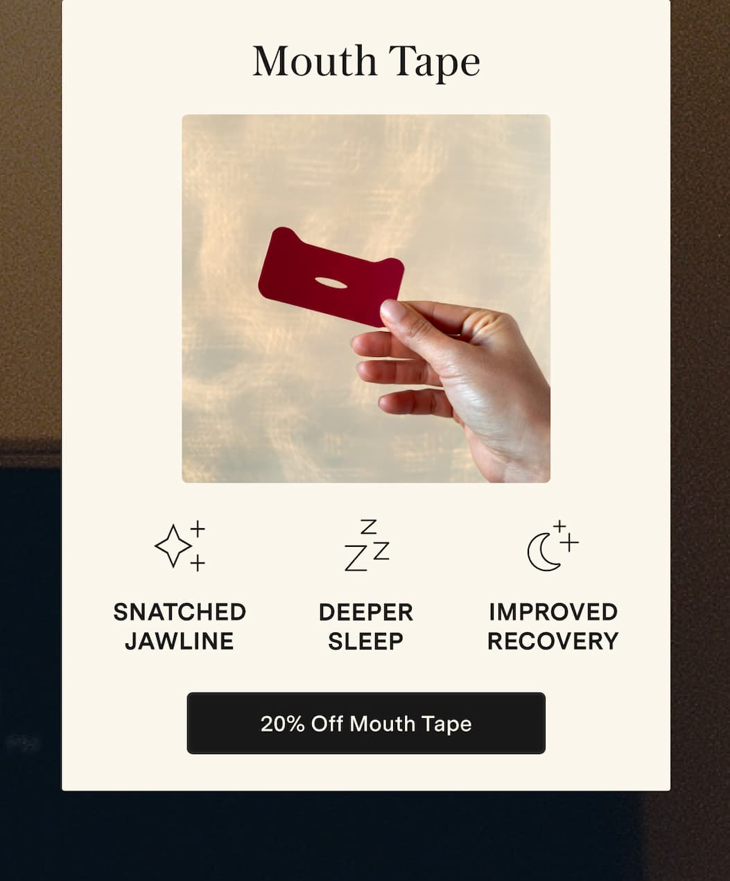 Mouth Tape, Snatched Jawline, Deeper Sleep, Improved Recovery [20% Off Mouth Tape]