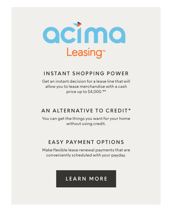 Acima Leasing 