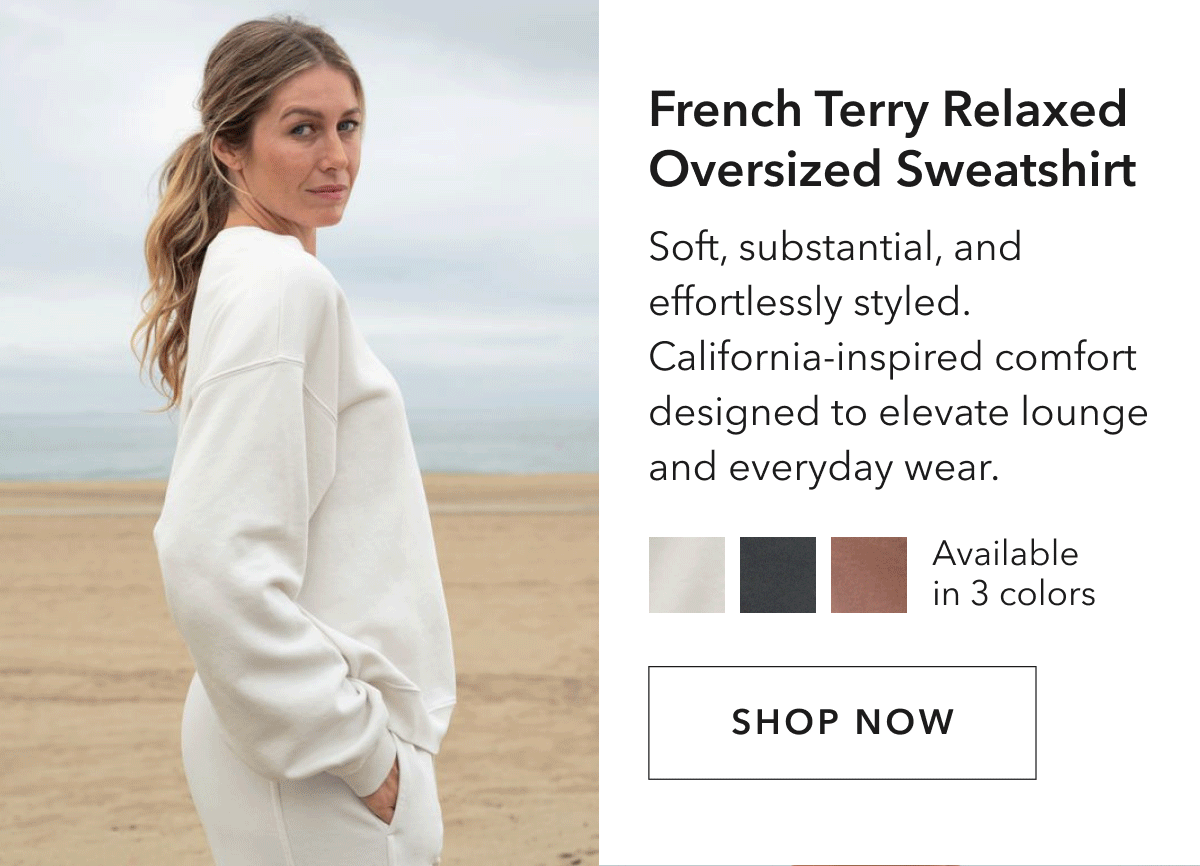 French Terry Relaxed Oversized Sweatshirt