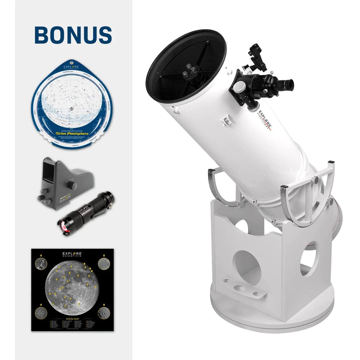Explore Scientific - Firstlight 8" Dobsonian Telescope - Package Deal