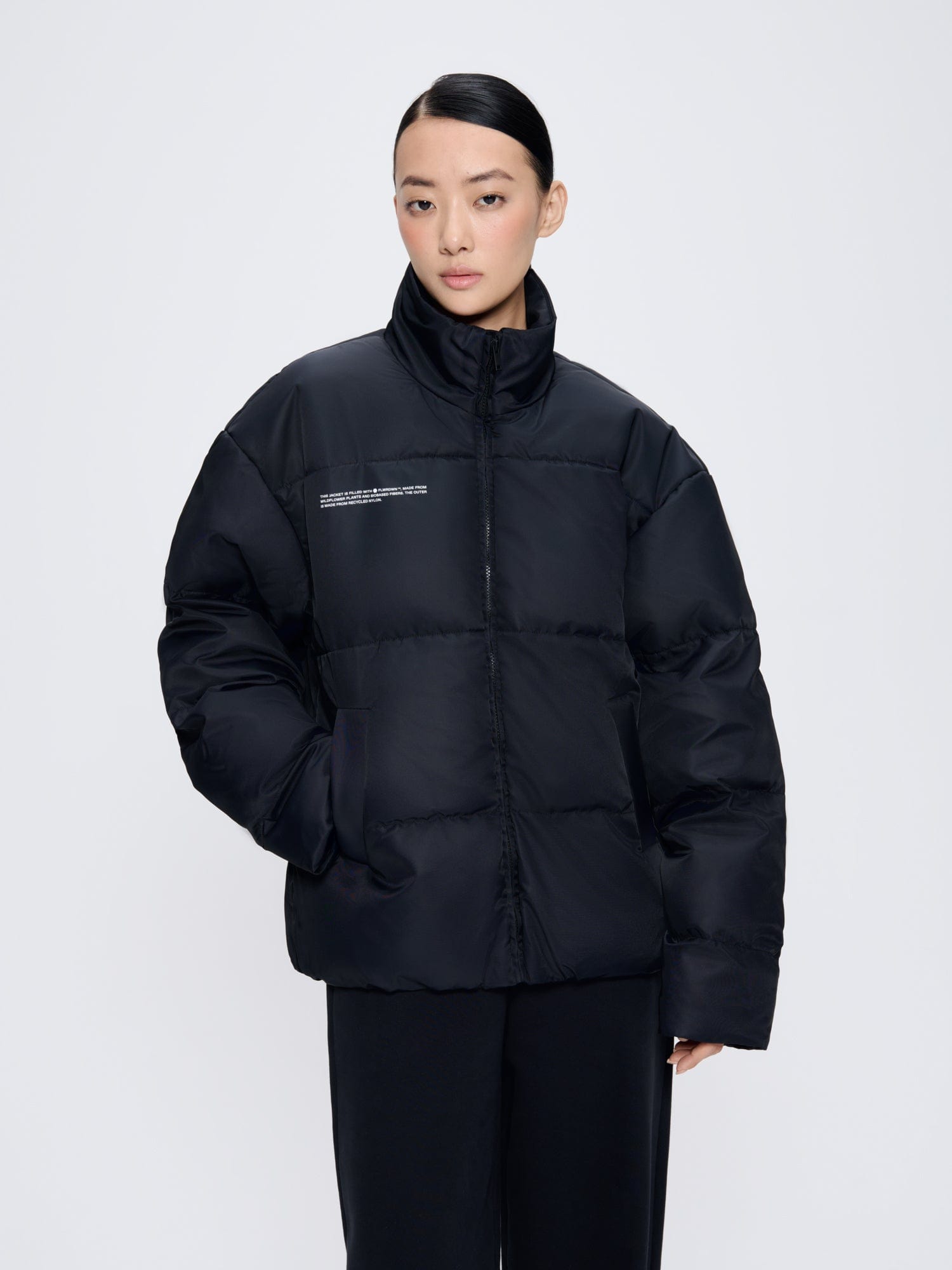 Image of Womens FLWRDWN™ Bomber Jacket—black