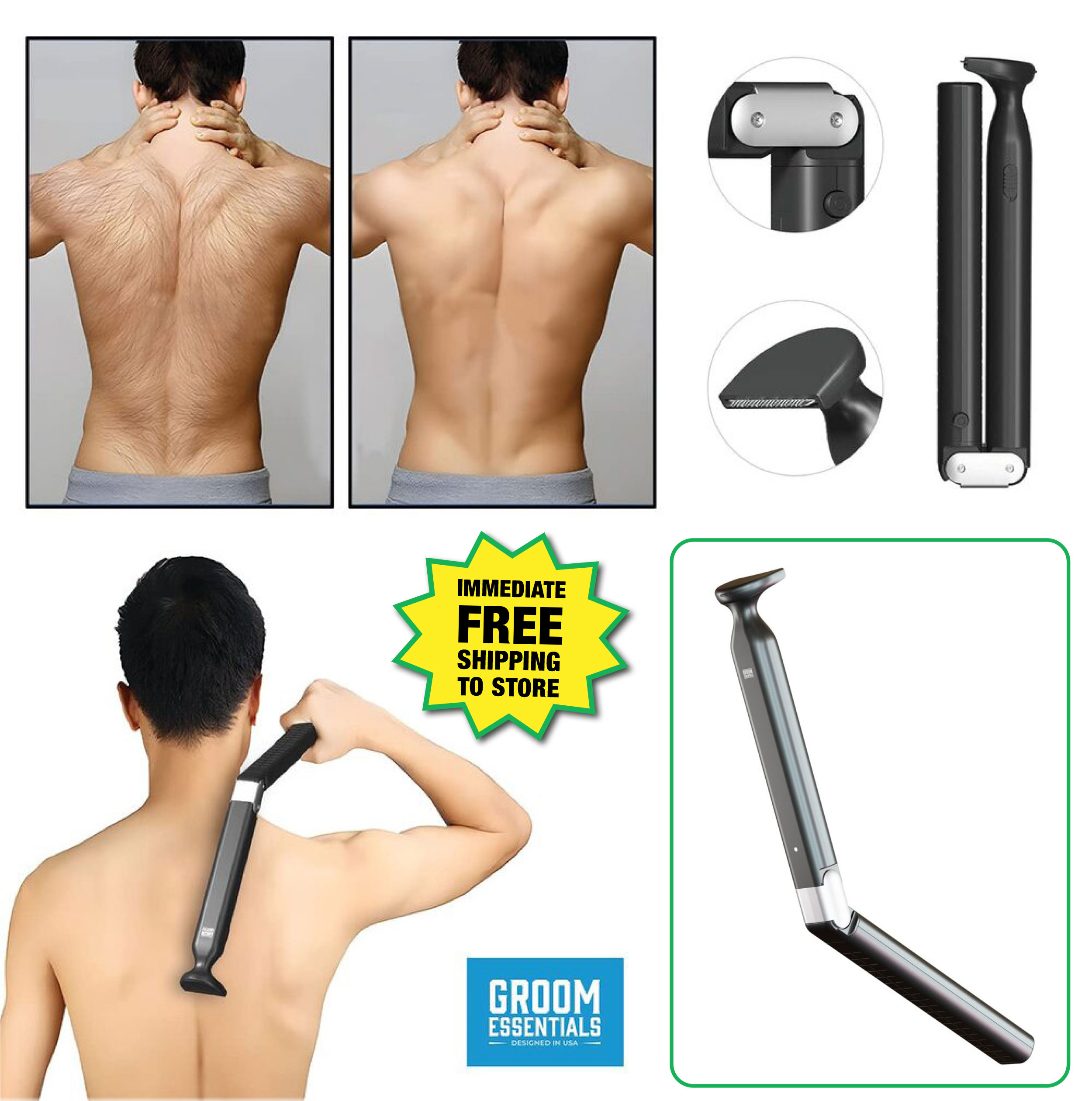 Groom Essentials Cordless Back Shaver - ONLY $9.99 After Rebate*!