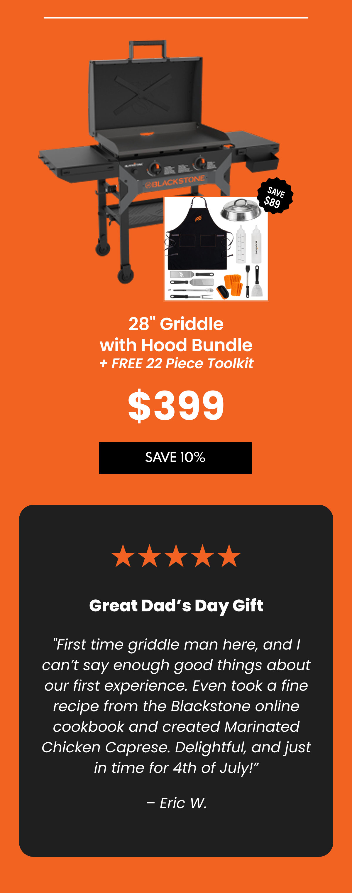 28" Griddle With Hood Bundle