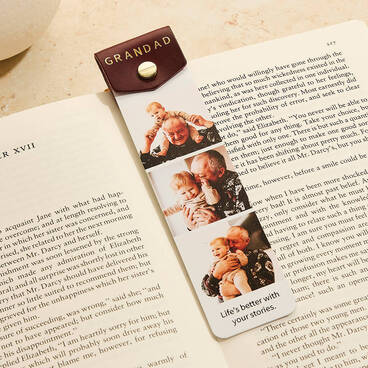 Personalised Metal And Leather Photo Bookmark