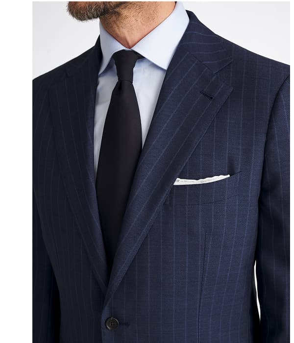 VBC Navy Tonal Chalkstripe Tropical Fresco Suit