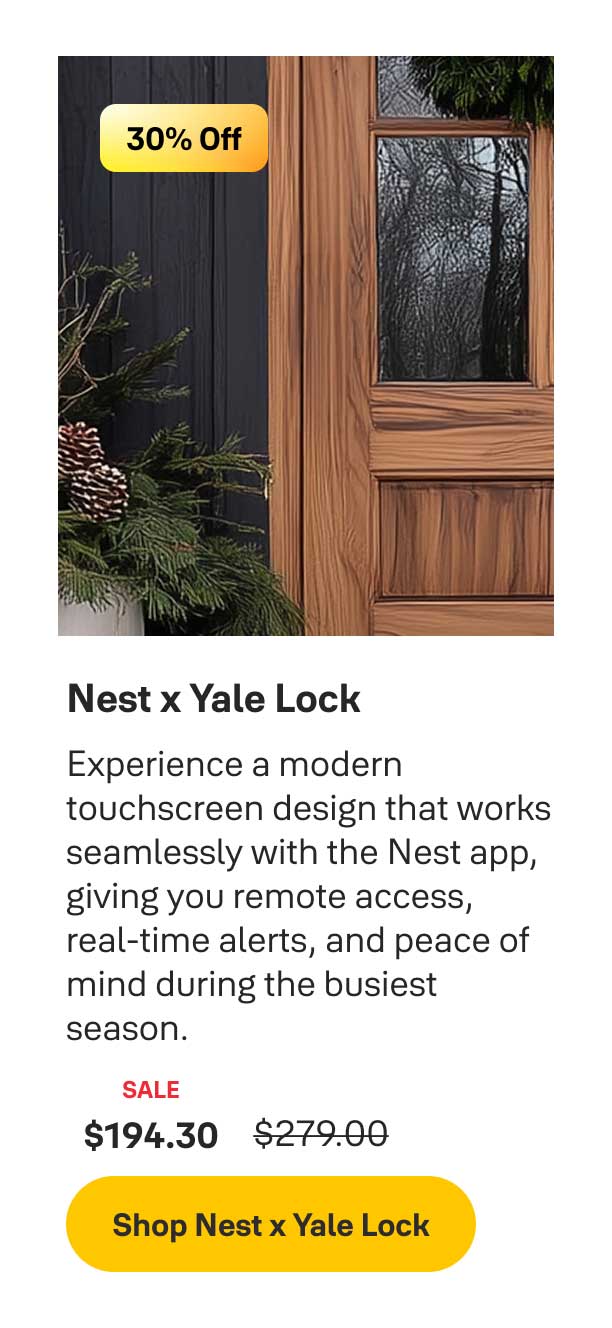 Shop Nest x Yale Lock.