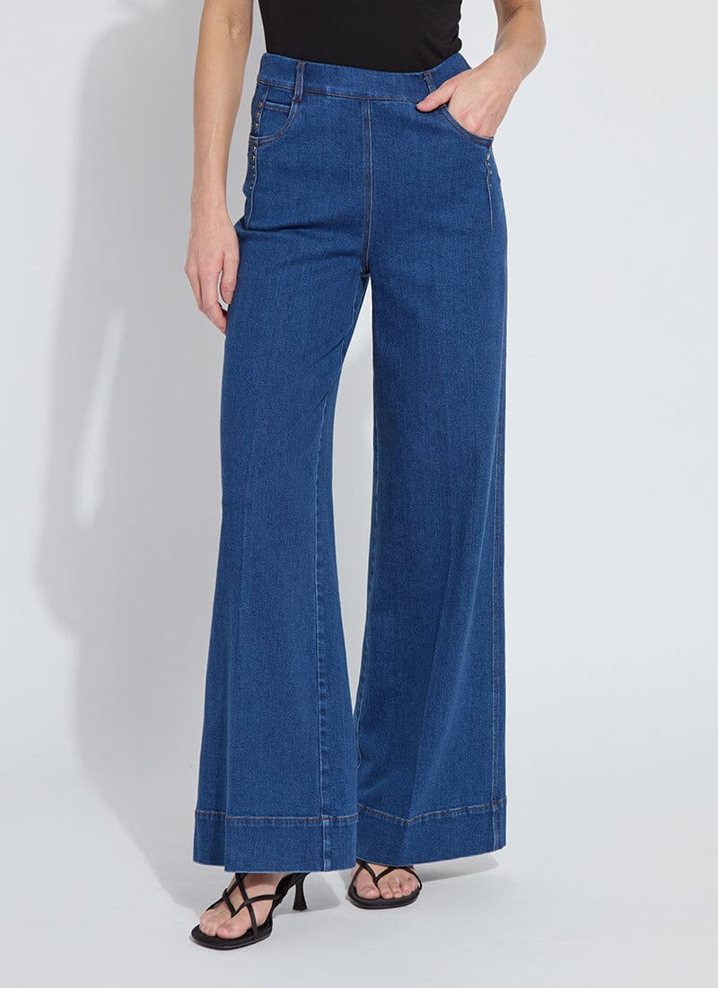 Image of Simone Hi Waist Studded Wide Leg