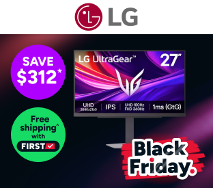 LG 27" UltraGear 4K UHD 180Hz Dual Mode 1ms G-Sync Gaming Monitor Product Image