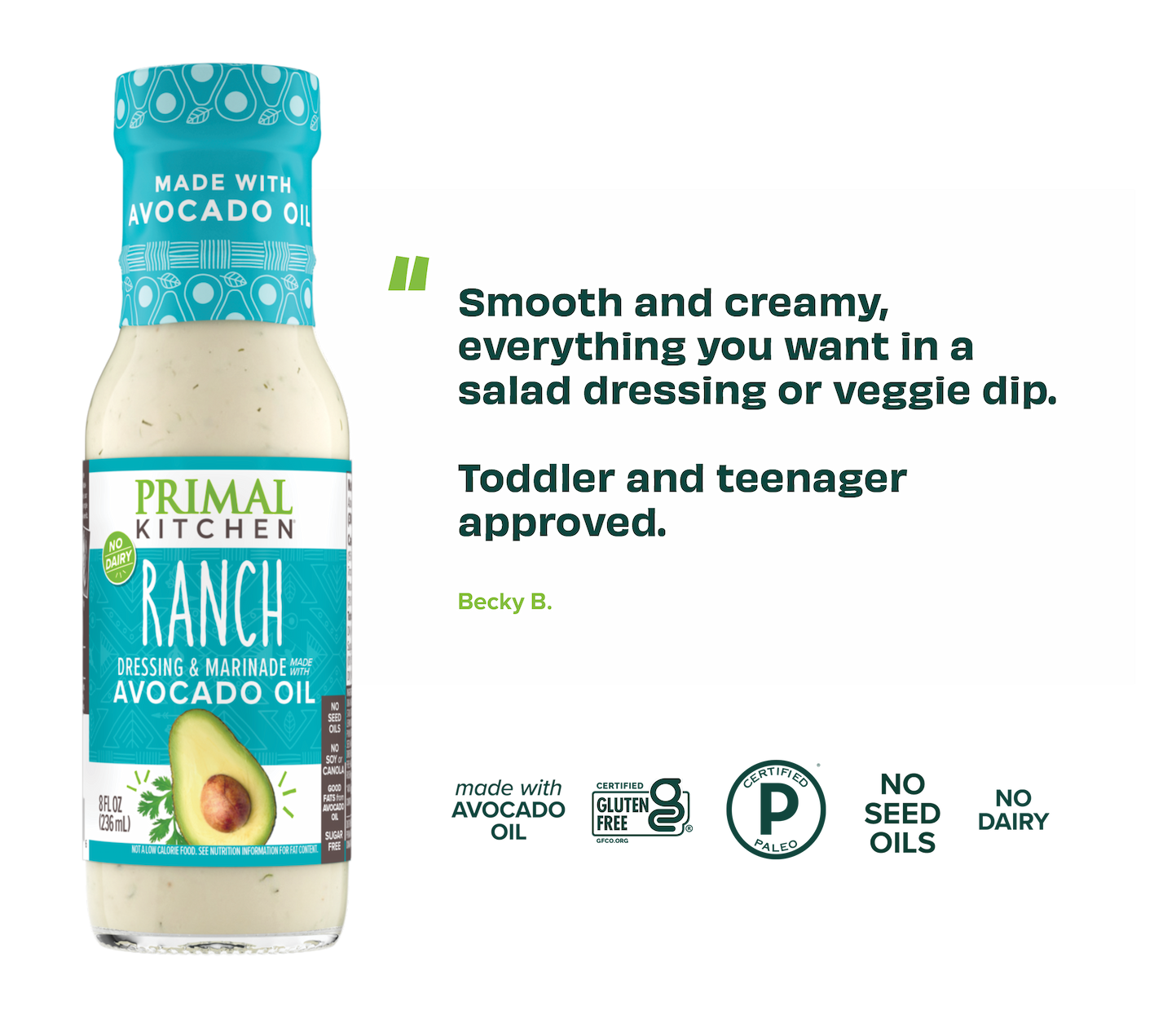 Primal Kitchen Ranch Dressing 5-star review