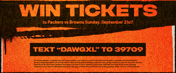 Text to Win Tickets to Packers vs Browns