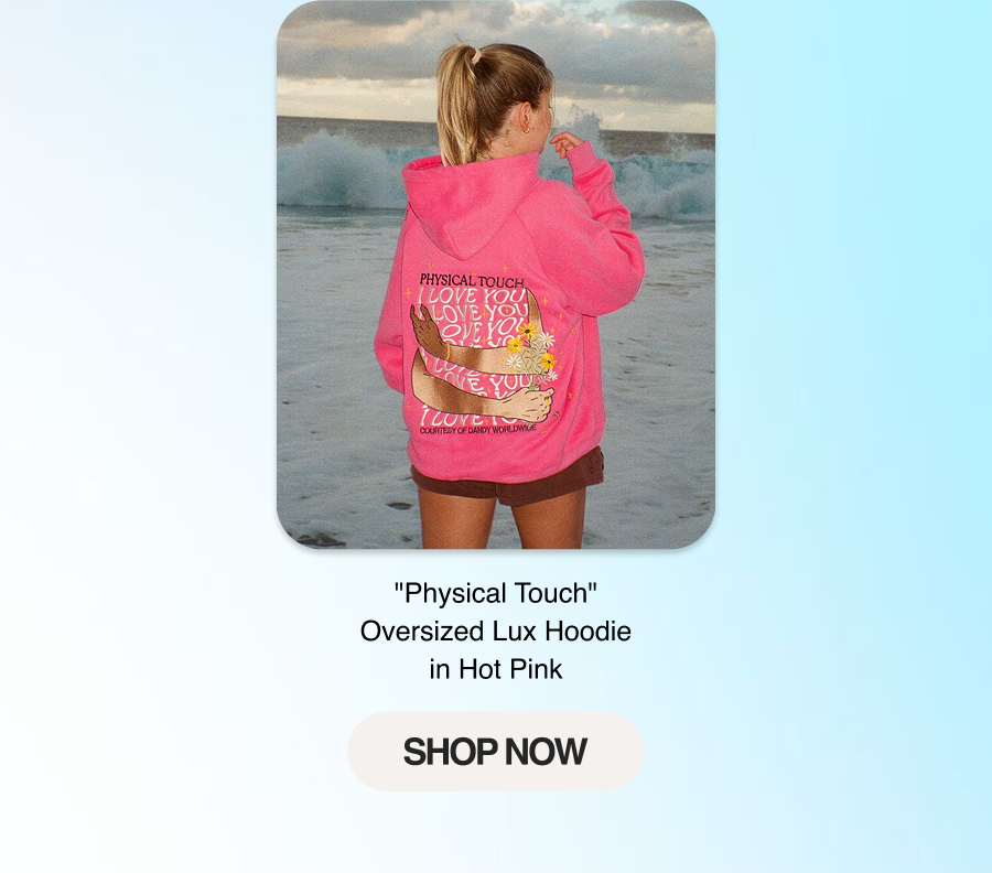 "Physical Touch" Oversized Lux Hoodie in Hot Pink