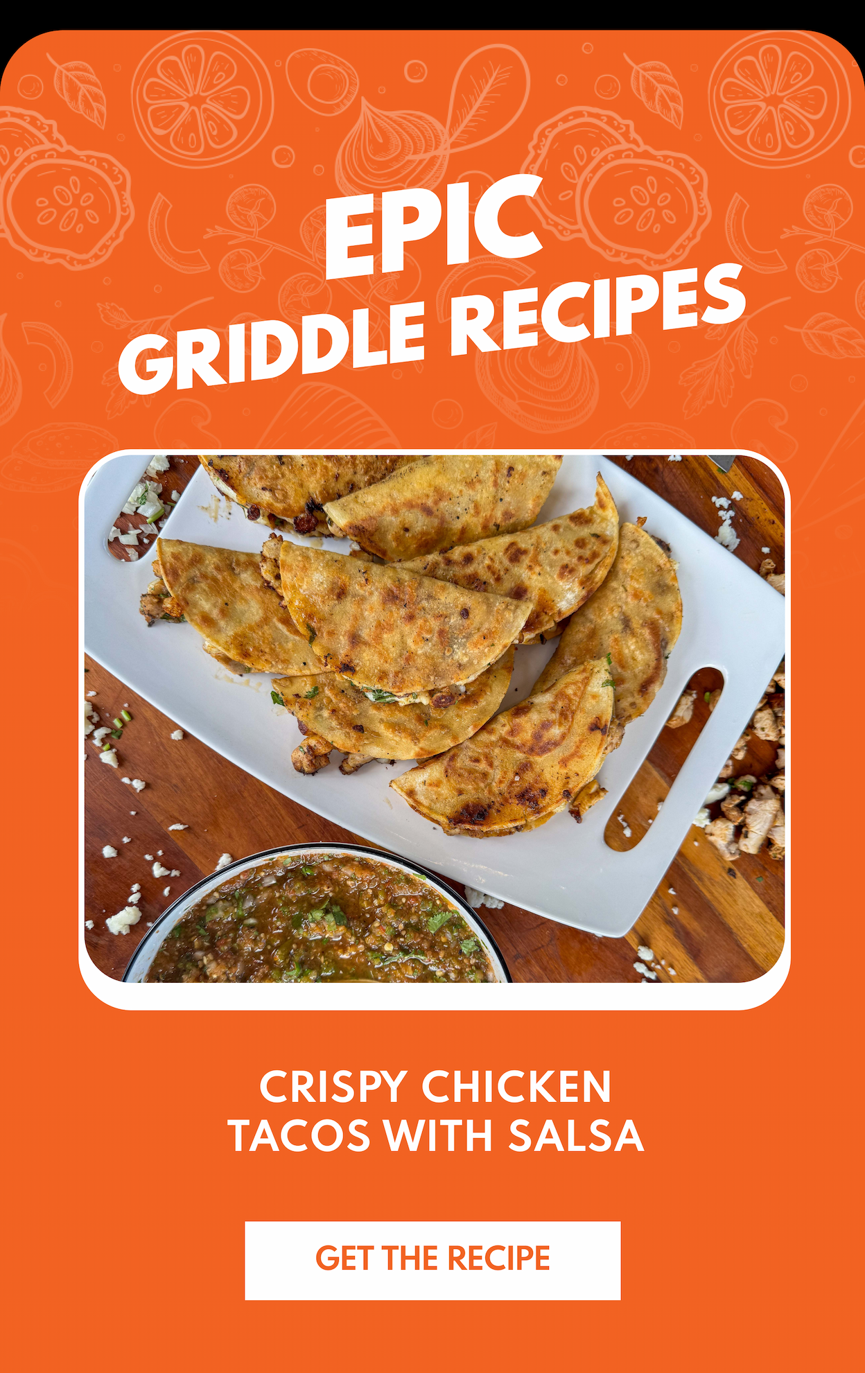 Crispy Chicken Tacos With Salsa
