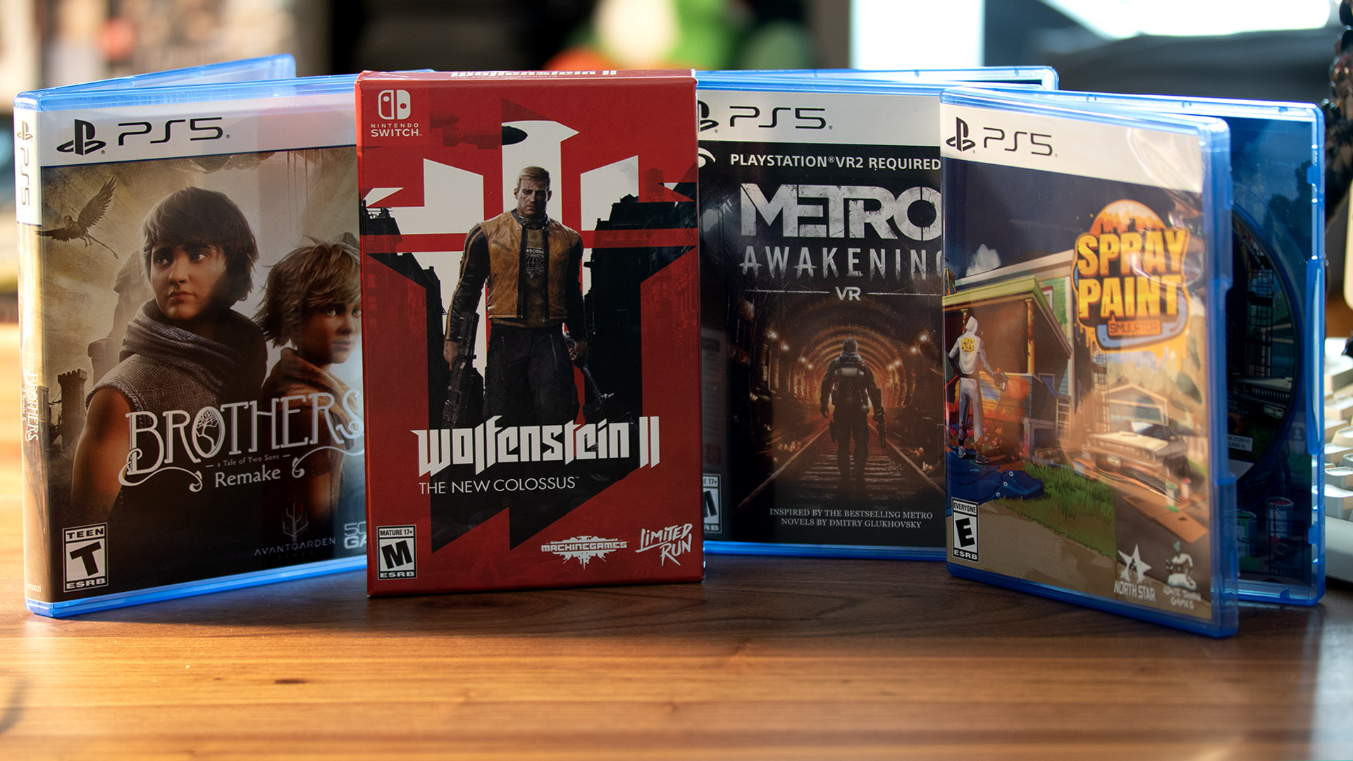 Brothers Remake for PS5, Wolfenstein II for Switch, Metro Awakening and Spray Paint Sim for PS5