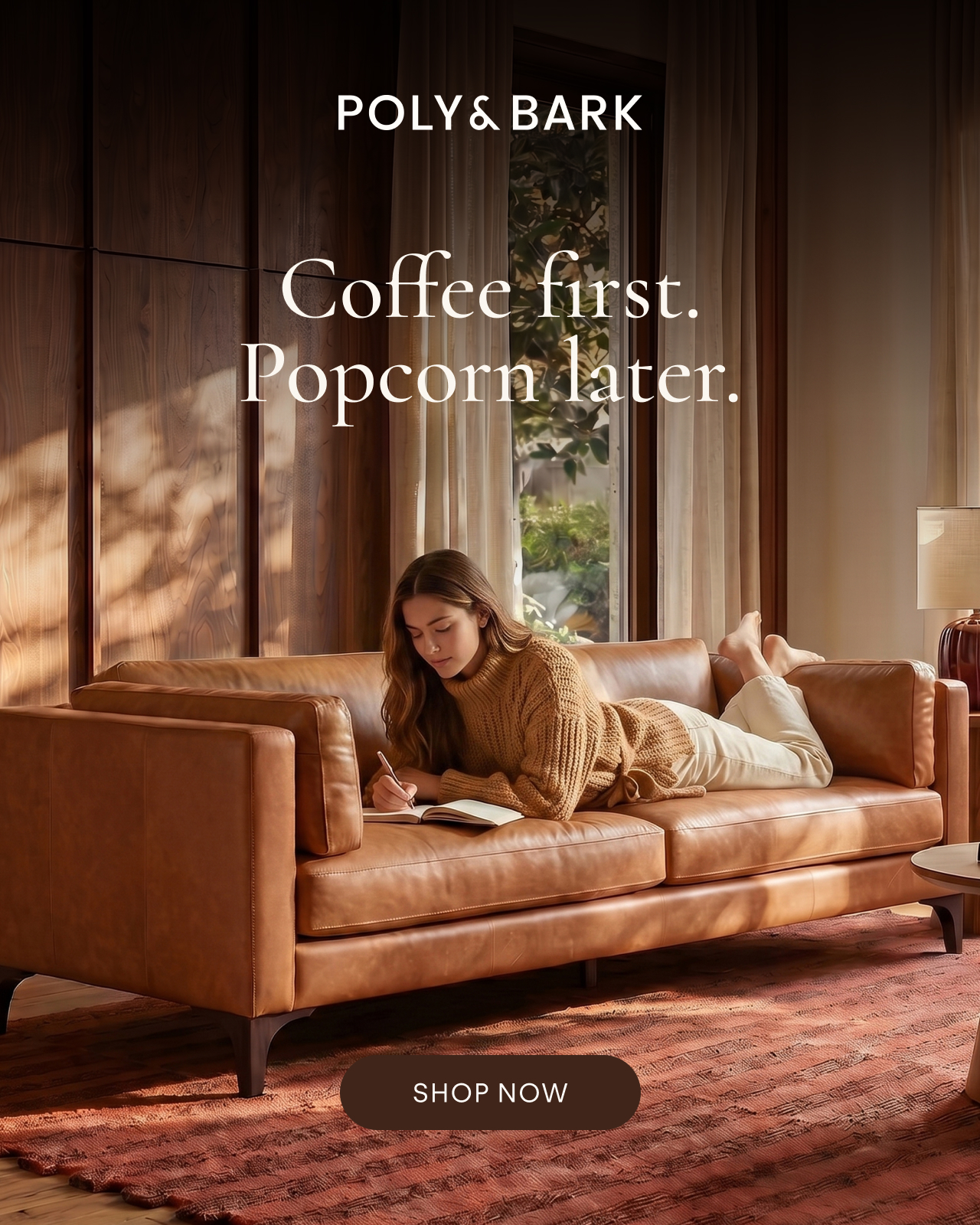 Coffee first. Popcorn later.