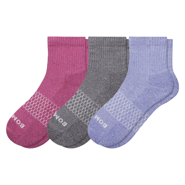 Bombas Mid Ankle Socks, 3-Pairs