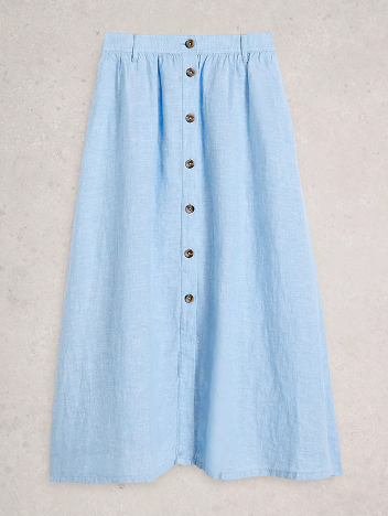 Shop Riley Linen Midi Skirt