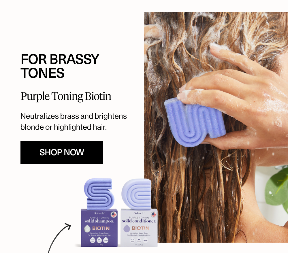 For BrassY TONES. PURPLE TONING SOLID SHAMPOO & CONDITIONER