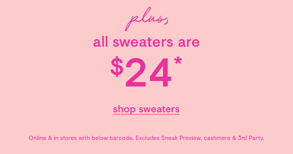 $24 Sweaters